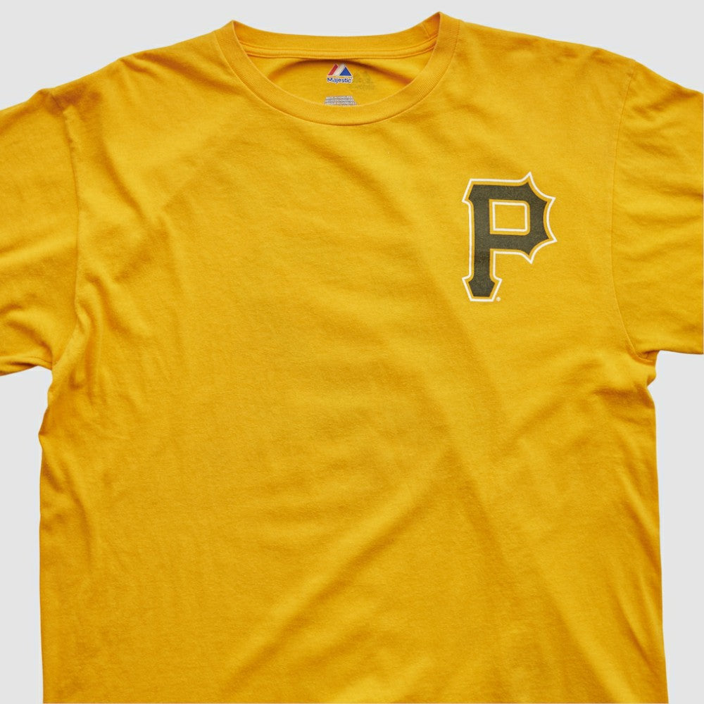Pittsburgh Pirates Majestic 2000s T-shirt - Yellow - L by Fanatics Real Vintage T-shirts