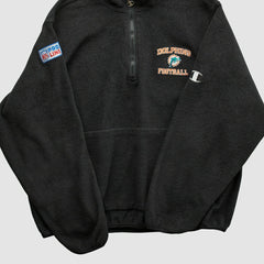 Miami Dolphins Champion 2000s 1/4 Zip Sweatshirt Black Vintage