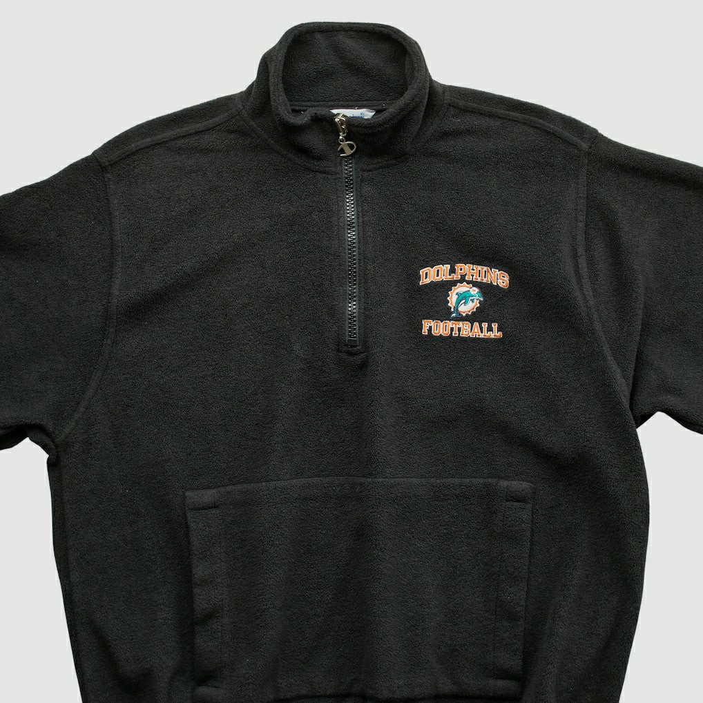 Miami Dolphins Champion 2000s 1/4 Zip Sweatshirt Black Vintage