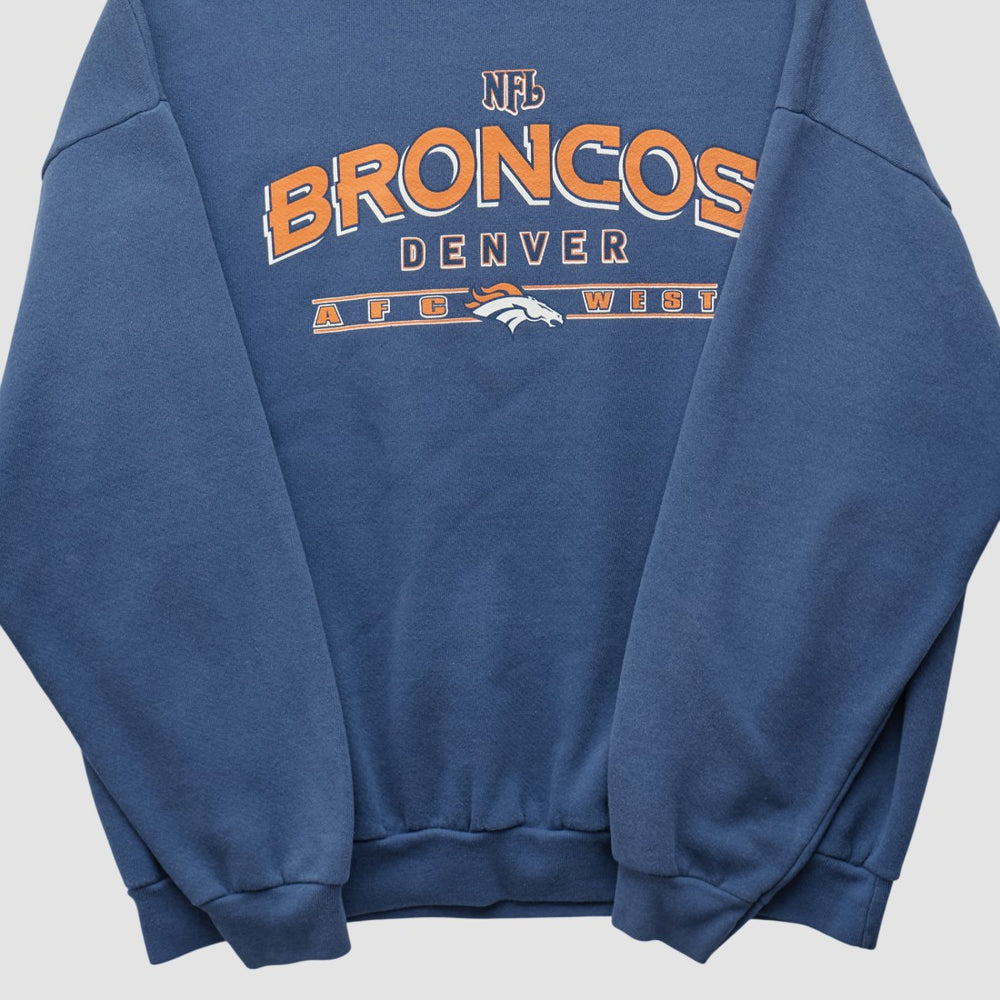 Denver Broncos NFL 2000s Pullover Sweatshirt Navy Vintage