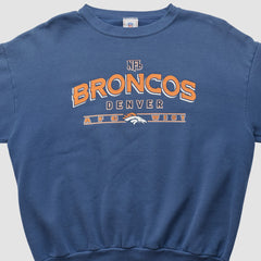 Denver Broncos NFL 2000s Pullover Sweatshirt Navy Vintage