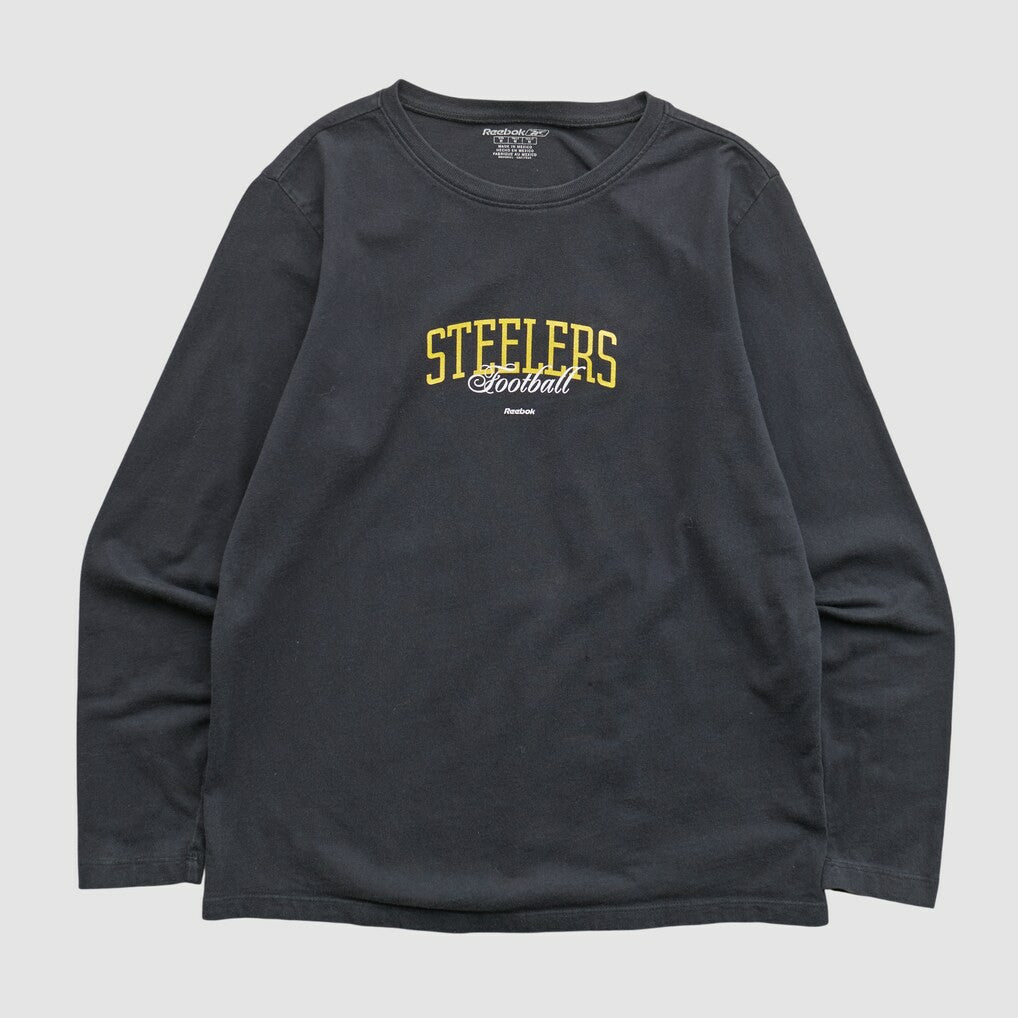 Pittsburgh Steelers Reebok 2000s Long Sleeve T-shirt Black Vintage