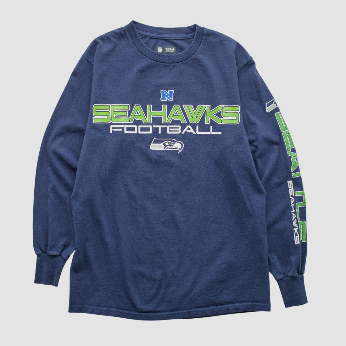 Seattle Seahawks NFL 2010s Long Sleeve T-shirt Navy Vintage
