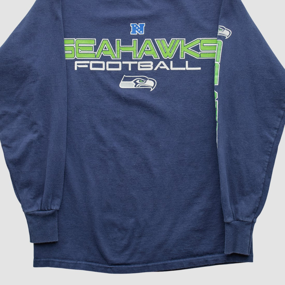 Seattle Seahawks NFL 2010s Long Sleeve T-shirt Navy Vintage