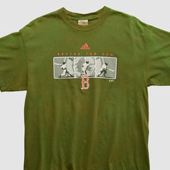 Boston Red Sox Adidas 2000s T-shirt - Olive - M by Fanatics Real Vintage T-shirts