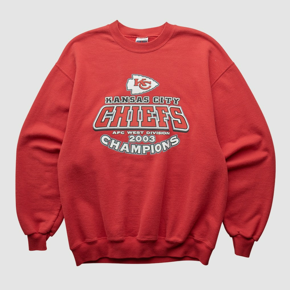 Kansas City Chiefs Jerzees 2003 Pullover Sweatshirt Red Vintage