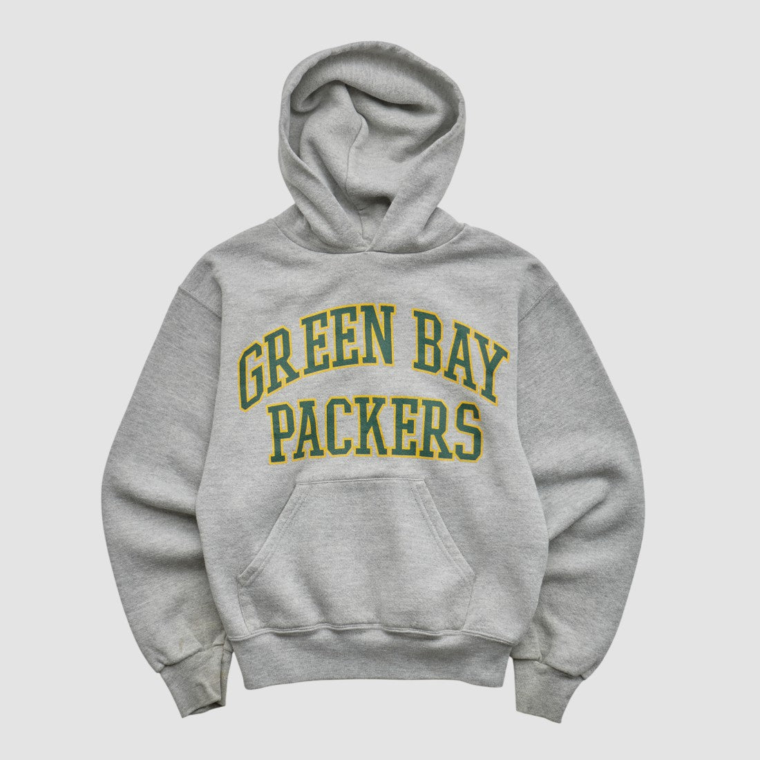 Green Bay Packers NFL 2000s Hooded Pullover Sweatshirt Heather Gray Yth M Real Vintage