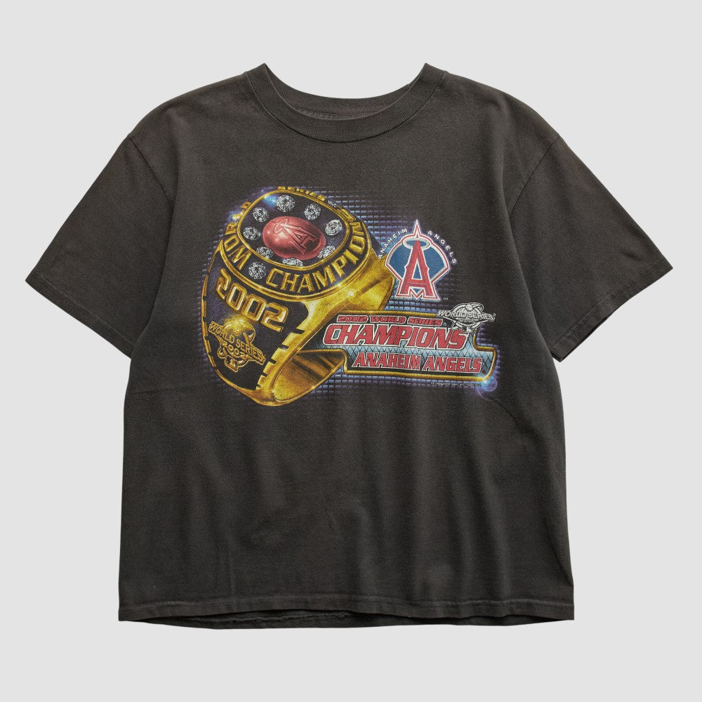 World Series 2002 T-shirt - Black - XS by Fanatics Real Vintage T-shirts
