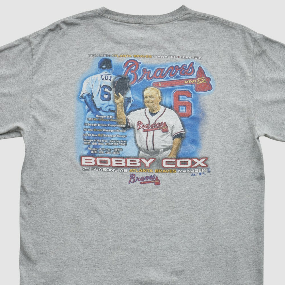 Atlanta Braves Majestic 2010 T-shirt - Heather Gray - L by Fanatics Real Vintage T-shirts