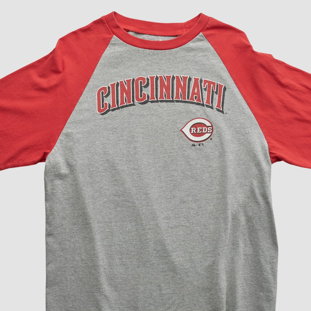 Cincinnati Reds Majestic 2009 T-shirt - Heather Gray - M by Fanatics Real Vintage T-shirts