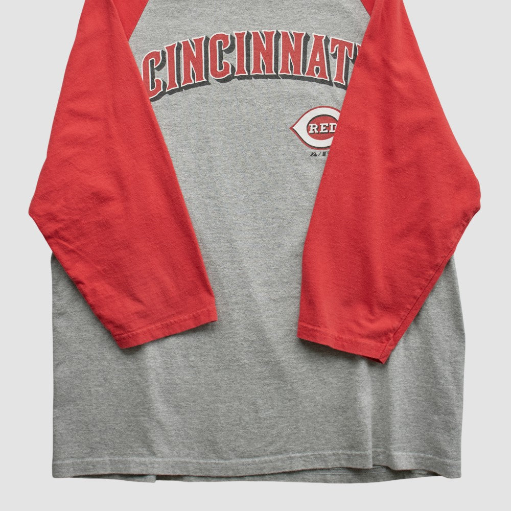 Cincinnati Reds Majestic 2009 T-shirt - Heather Gray - M by Fanatics Real Vintage T-shirts