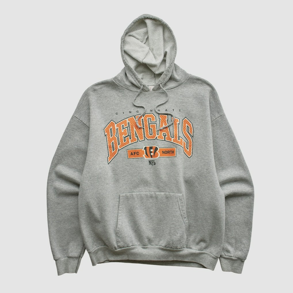 Cincinnati Bengals NFL 2000s Hooded Pullover Sweatshirt Heather Gray Vintage