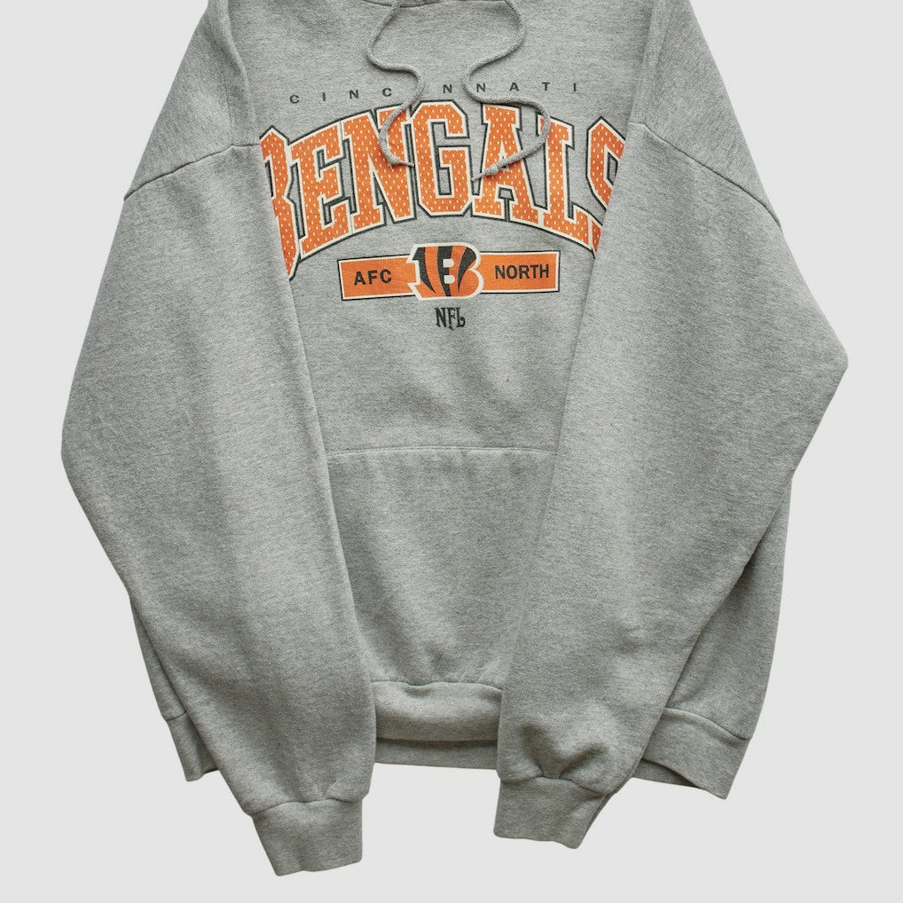 Cincinnati Bengals NFL 2000s Hooded Pullover Sweatshirt Heather Gray Vintage