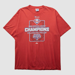 Philadelphia Phillies Majestic 2009 T-shirt - Red - L by Fanatics Real Vintage T-shirts