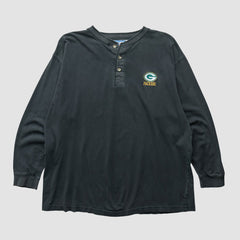 Green Bay Packers Logo 7 90s Long Sleeve T-shirt Black Vintage