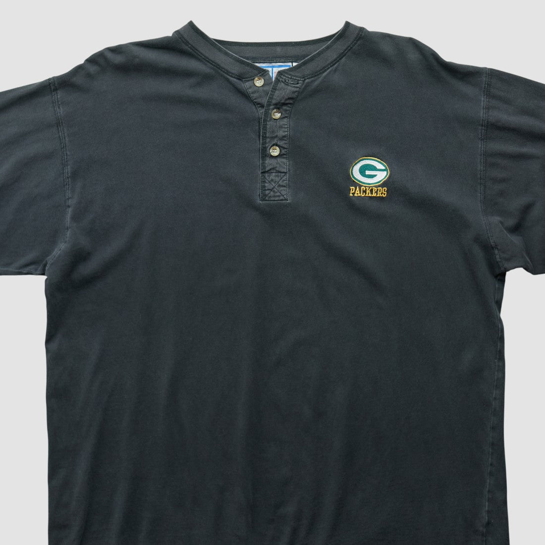 Green Bay Packers Logo 7 90s Long Sleeve T-shirt Black Vintage
