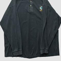 Green Bay Packers Logo 7 90s Long Sleeve T-shirt Black Vintage