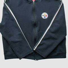 Pittsburgh Steelers NFL 2000s Hooded Full Zip Sweatshirt Black Vintage