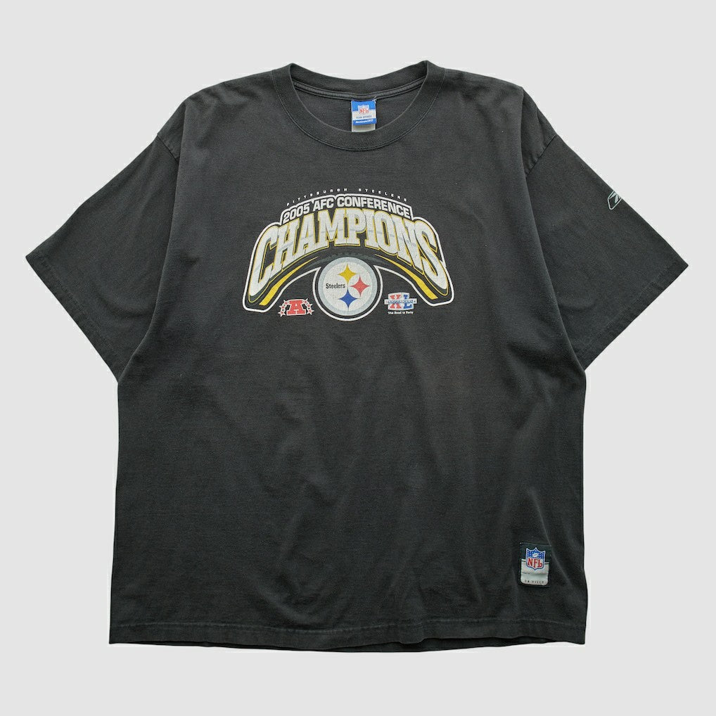 Pittsburgh Steelers Reebok 2005 T-shirt Black Vintage