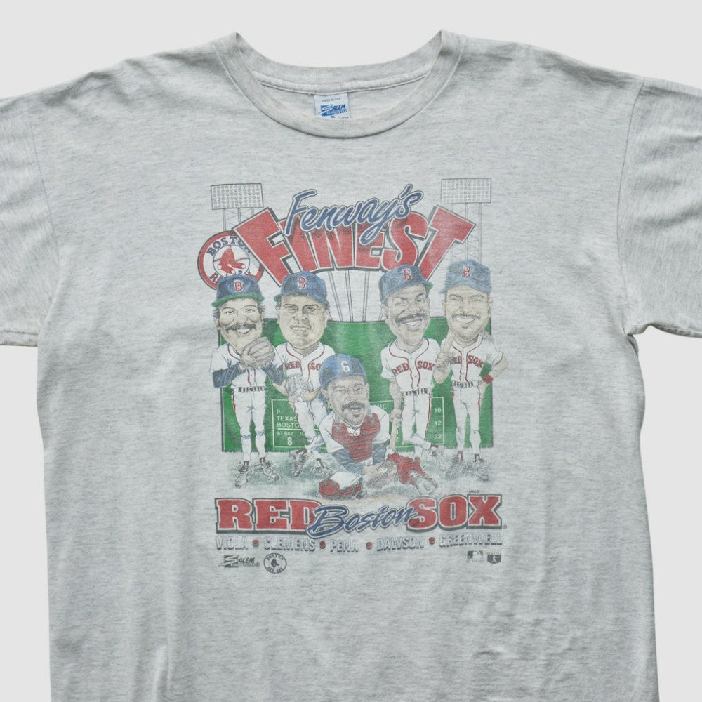 Boston Red Sox Salem Sportswear 90s T-shirt - Heather Gray - L by Fanatics Real Vintage T-shirts
