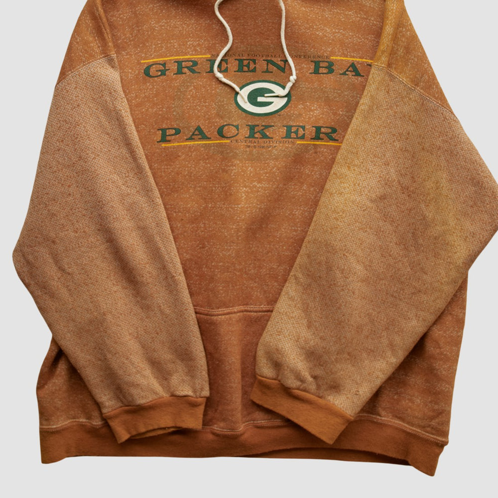 Green Bay Packers Galt Sand 90s Hooded Pullover Sweatshirt Clay Vintage