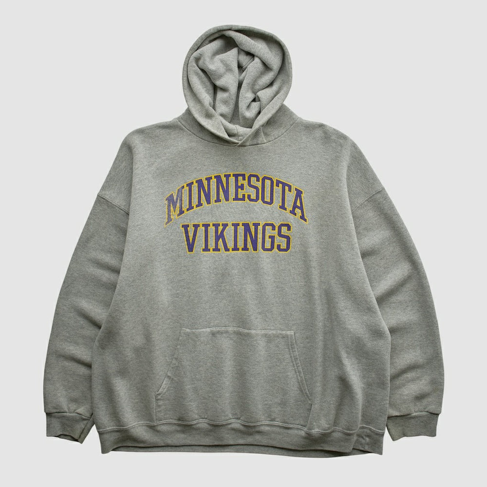 Minnesota Vikings NFL 2000s Hooded Pullover Sweatshirt Heather Gray Vintage