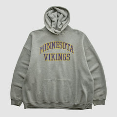 Minnesota Vikings NFL 2000s Hooded Pullover Sweatshirt Heather Gray Vintage
