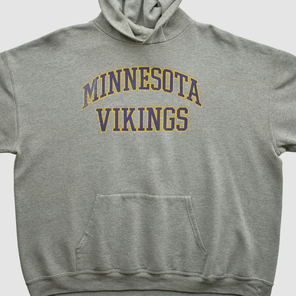 Minnesota Vikings NFL 2000s Hooded Pullover Sweatshirt Heather Gray Vintage
