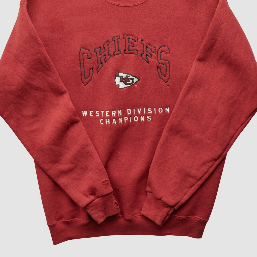 Kansas City Chiefs Lee Apparel 90s Pullover Sweatshirt Red Vintage