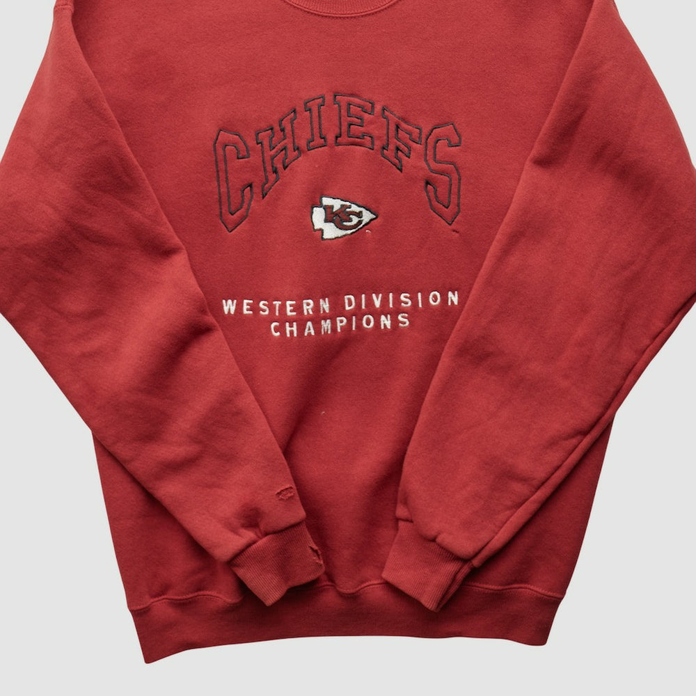 Kansas City Chiefs Lee Apparel 90s Pullover Sweatshirt Red Vintage