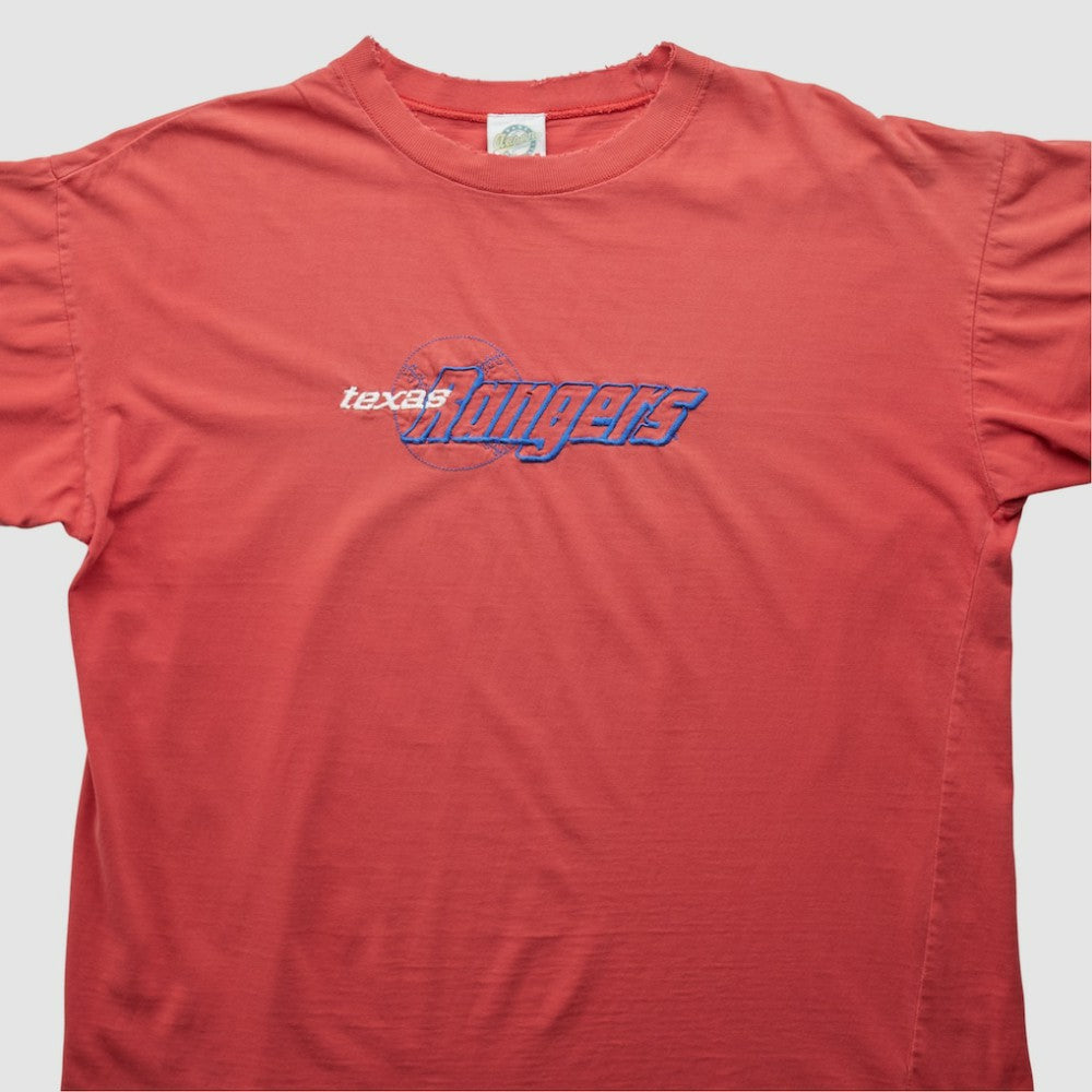 Texas Rangers Hank Aaron Originals 90s T-shirt - Red - L by Fanatics Real Vintage T-shirts