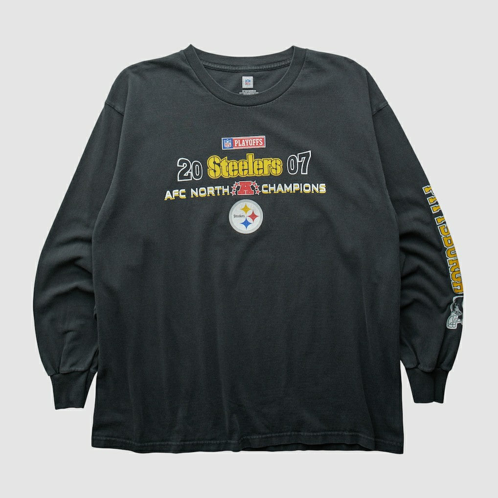 Pittsburgh Steelers NFL 2007 Long Sleeve T-shirt Black Vintage