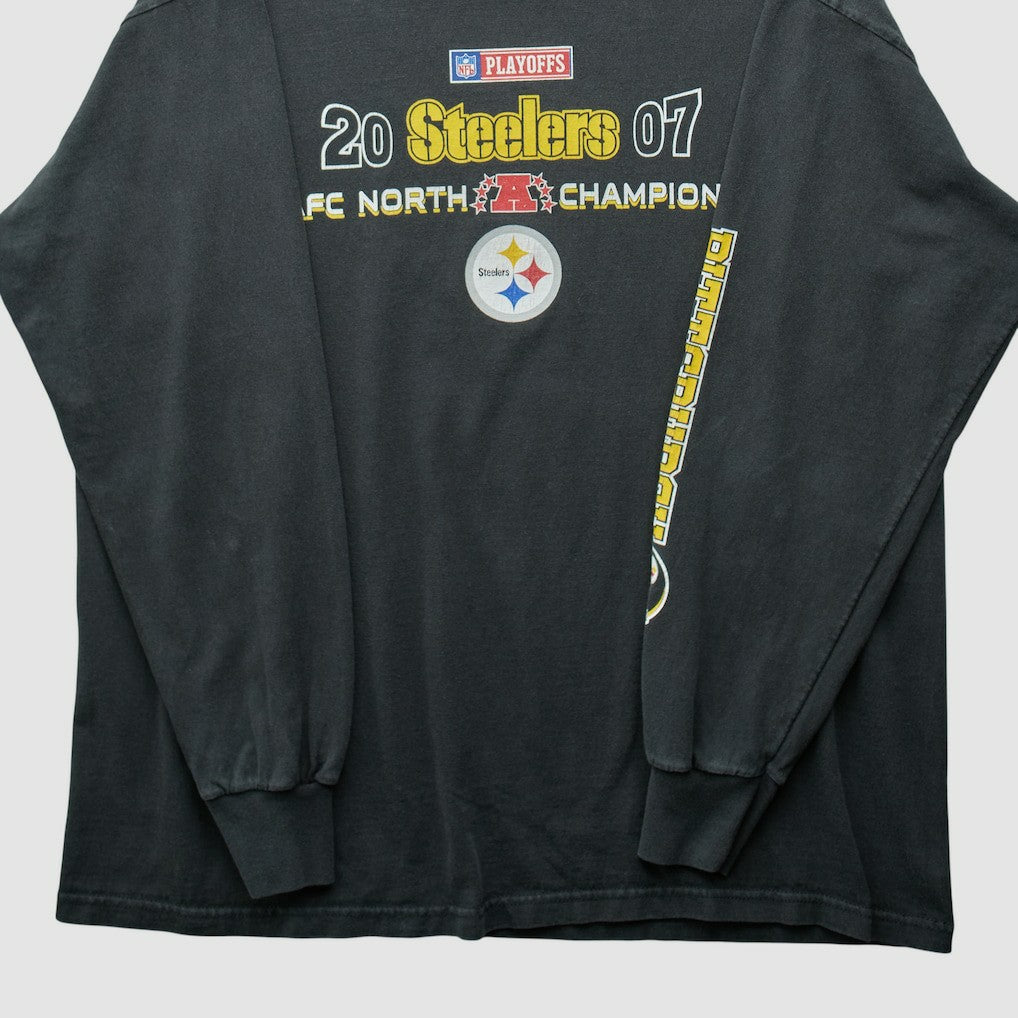 Pittsburgh Steelers NFL 2007 Long Sleeve T-shirt Black Vintage