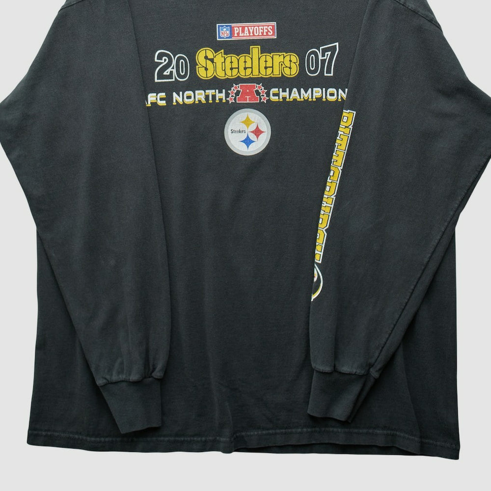 Pittsburgh Steelers NFL 2007 Long Sleeve T-shirt Black Vintage