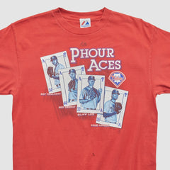 Philadelphia Phillies Majestic 2000s T-shirt - Red - M by Fanatics Real Vintage T-shirts
