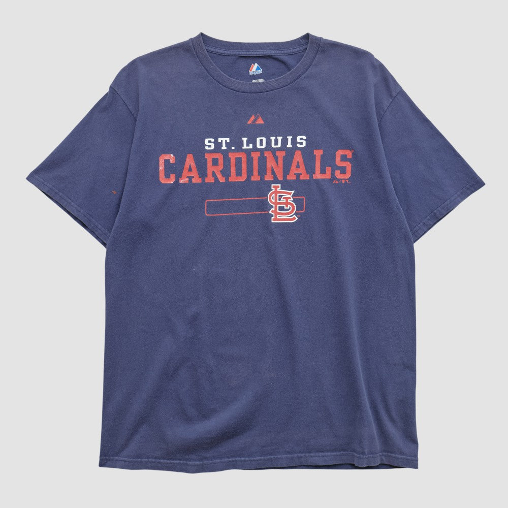 St. Louis Cardinals Majestic 2010 T-shirt - Navy - L by Fanatics Real Vintage T-shirts