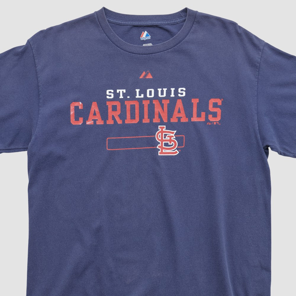 St. Louis Cardinals Majestic 2010 T-shirt - Navy - L by Fanatics Real Vintage T-shirts