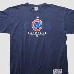Chicago Cubs Majestic 2000s T-shirt - Navy - 2XL by Fanatics Real Vintage T-shirts