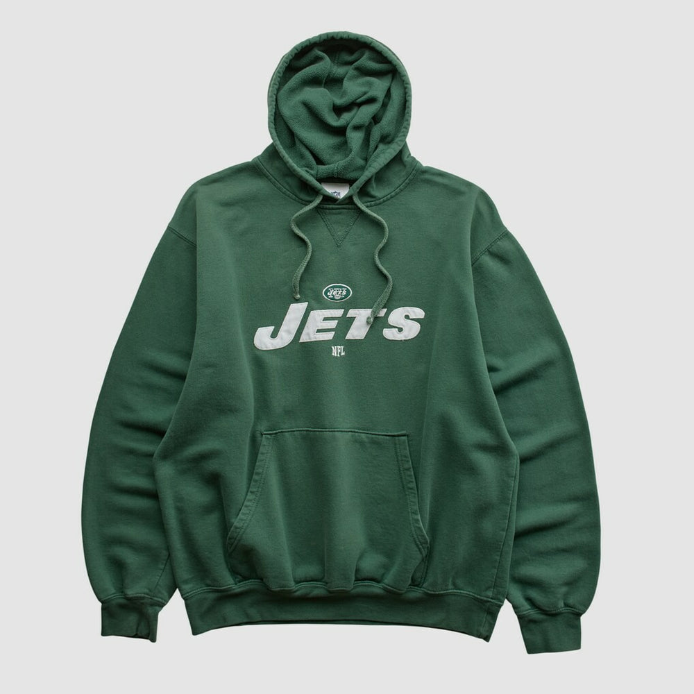 New York Jets NFL 2000s Hooded Pullover Sweatshirt Green Vintage