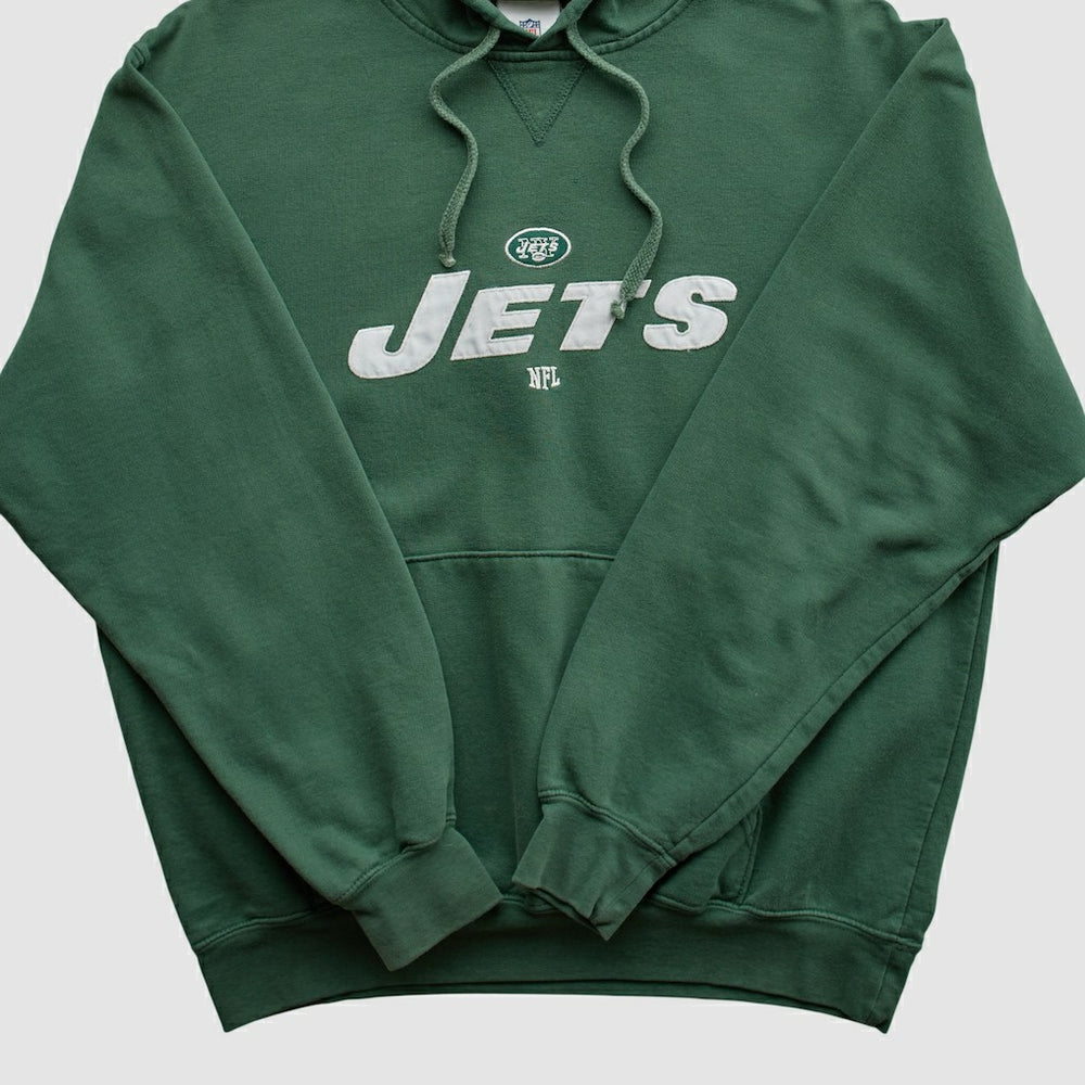 New York Jets NFL 2000s Hooded Pullover Sweatshirt Green Vintage
