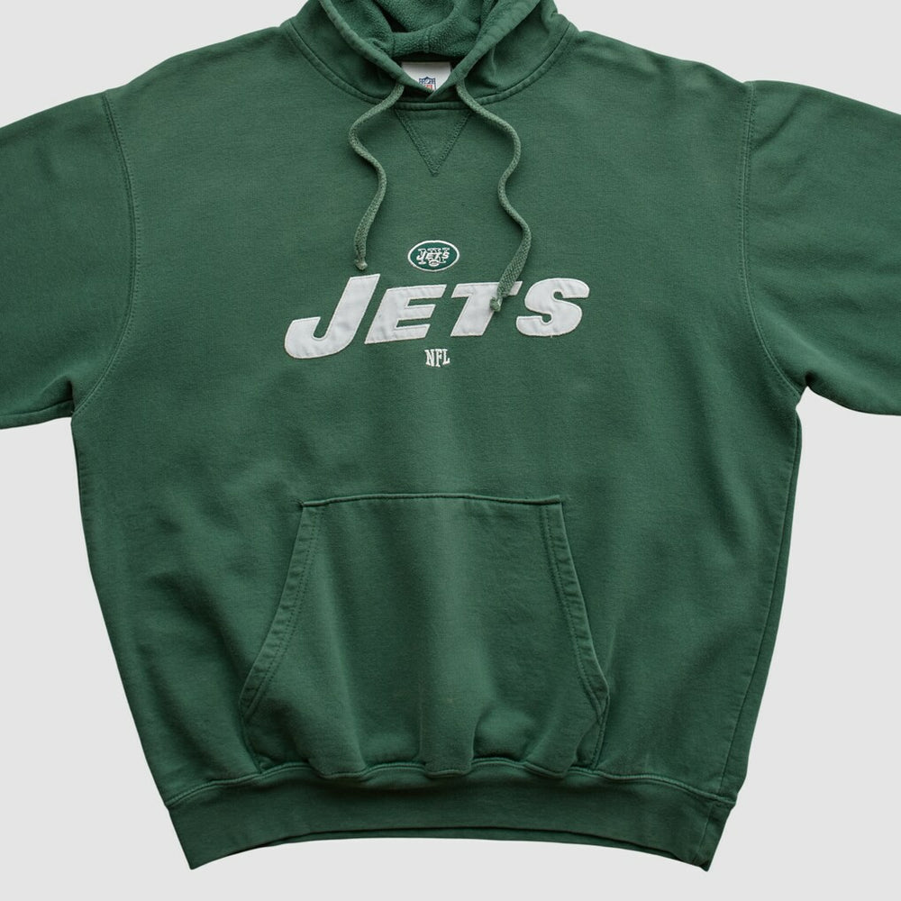 New York Jets NFL 2000s Hooded Pullover Sweatshirt Green Vintage
