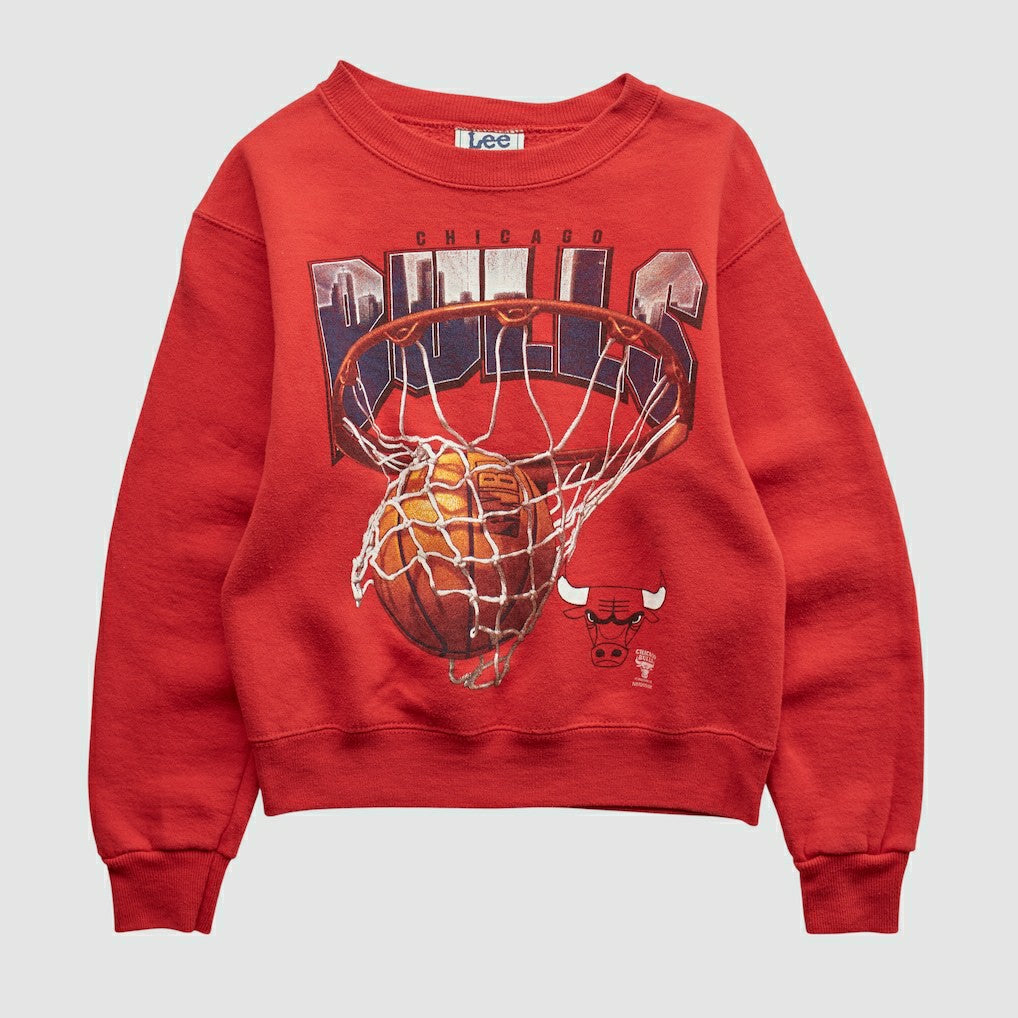 Chicago Bulls Lee Apparel 90s Pullover Sweatshirt Red Vintage
