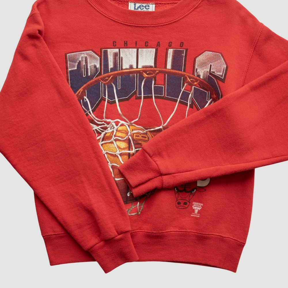 Chicago Bulls Lee Apparel 90s Pullover Sweatshirt Red Vintage