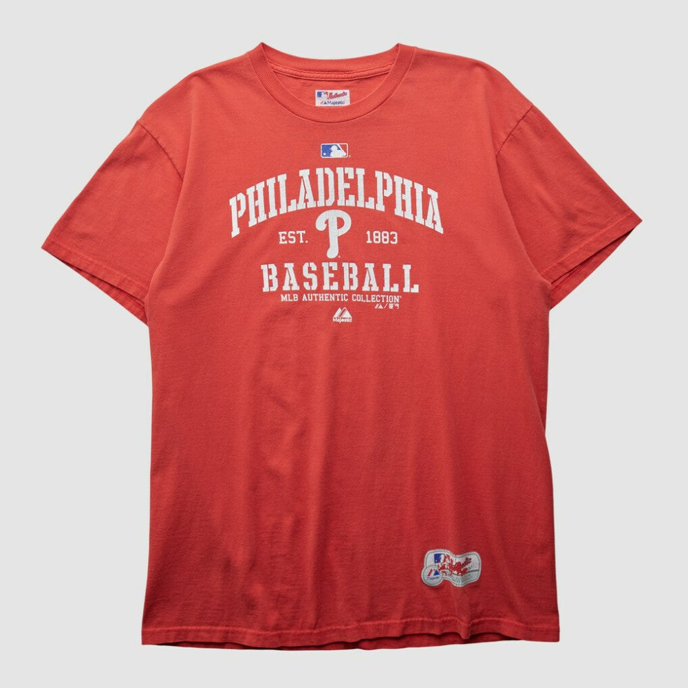 Philadelphia Phillies Majestic 2000s T-shirt - Red - S by Fanatics Real Vintage T-shirts