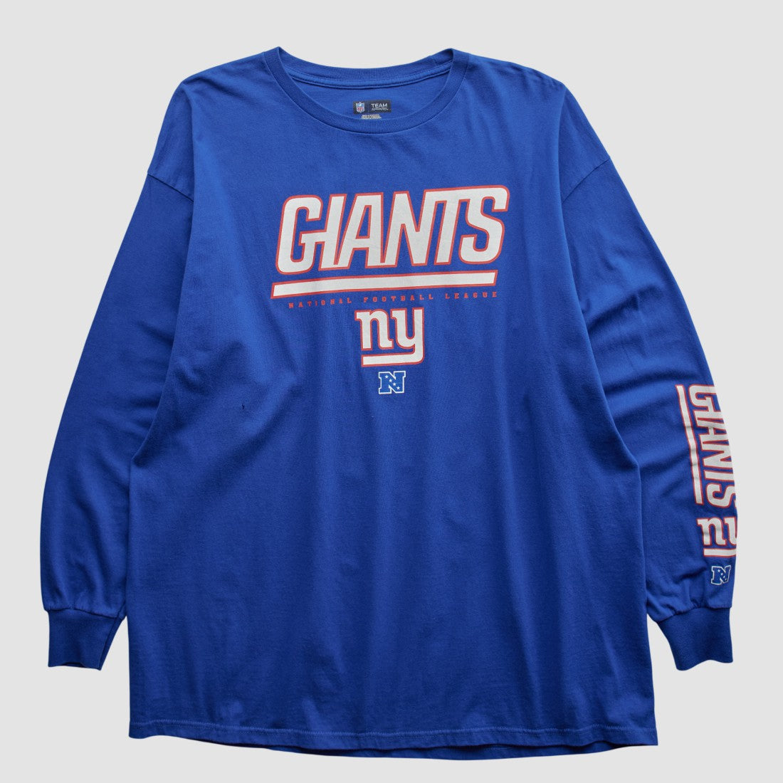 New York Giants NFL 2010s Long Sleeve T-shirt Blue Vintage