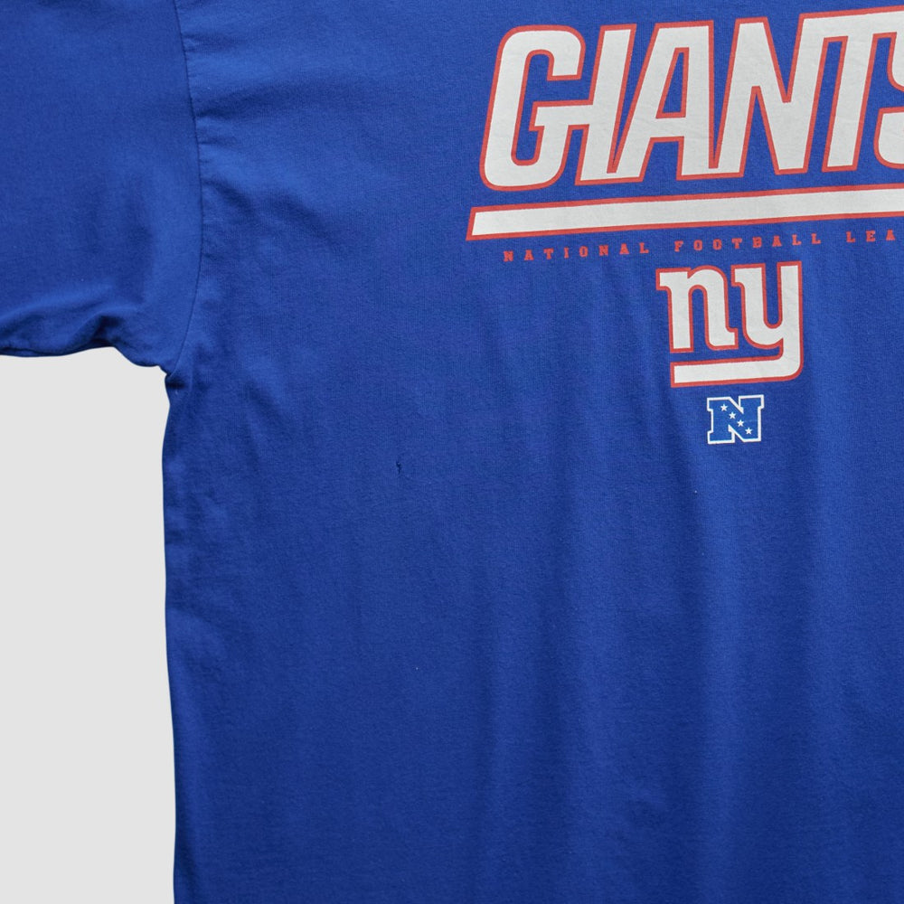 New York Giants NFL 2010s Long Sleeve T-shirt Blue Vintage