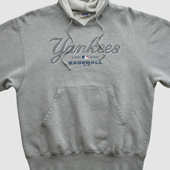 New York Yankees Majestic 2000s Hooded Pullover Sweatshirt - Heather Gray - S by Fanatics Real Vintage Pullover