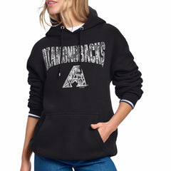 Arizona Diamondbacks Starter Women's Lace Team Lockup Fleece Hoodie - Black Hoodies