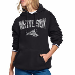 Chicago White Sox Starter Women's Lace Team Lockup Fleece Hoodie - Black Hoodies