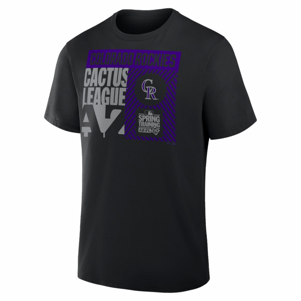 Colorado Rockies 2026 Spring Training True Icon T-Shirt - Black T-shirts